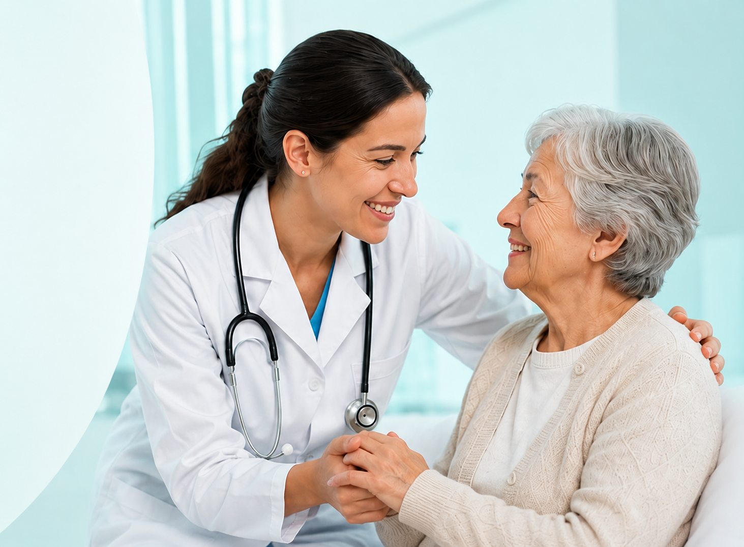 Doctor with patient